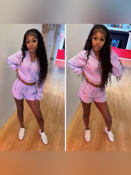 Pants - Light Purple Women’s Drawstring Athletic Shorts
